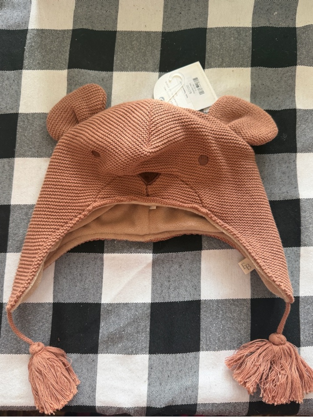 Kids Bear Ear Knit Hat - Unbranded